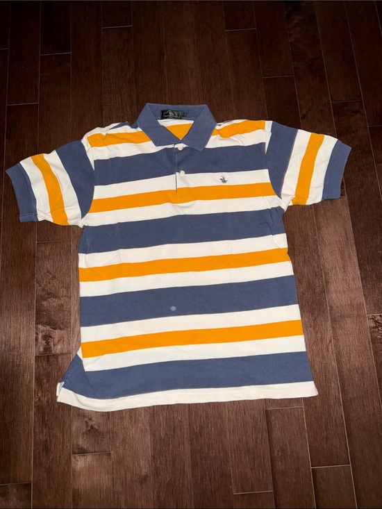 Santa Barbara Polo & Racquet Club Other - Vintage Santa Barbara Polo & Racquet Club Striped Polo Shirt 100% Cotton - Large